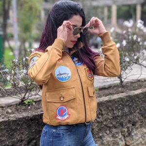 Chaqueta Top Gun Amarilla Mujer